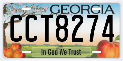 GA license plate CCT8274