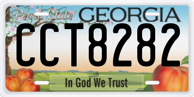 GA license plate CCT8282
