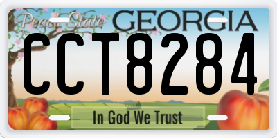 GA license plate CCT8284