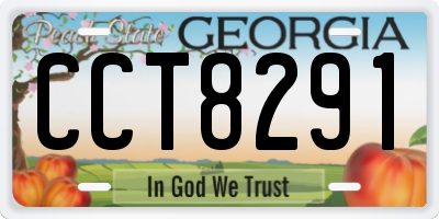 GA license plate CCT8291