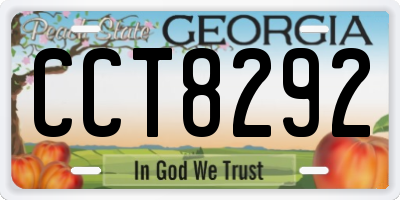 GA license plate CCT8292