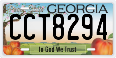 GA license plate CCT8294