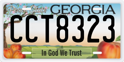 GA license plate CCT8323