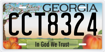 GA license plate CCT8324