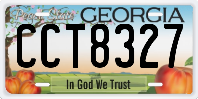 GA license plate CCT8327