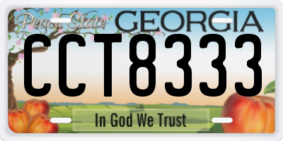 GA license plate CCT8333