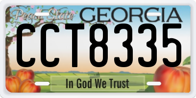 GA license plate CCT8335
