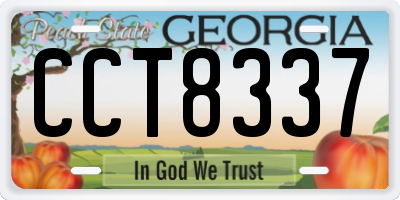 GA license plate CCT8337
