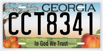 GA license plate CCT8341
