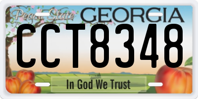 GA license plate CCT8348