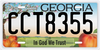 GA license plate CCT8355