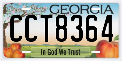 GA license plate CCT8364