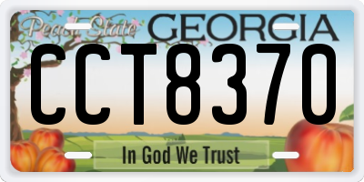 GA license plate CCT8370