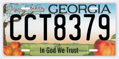 GA license plate CCT8379