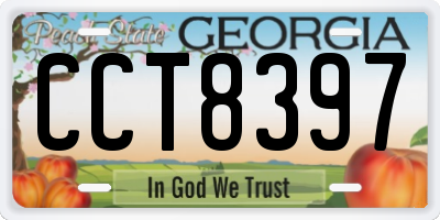 GA license plate CCT8397