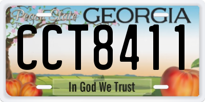 GA license plate CCT8411
