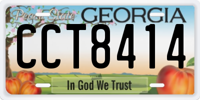 GA license plate CCT8414
