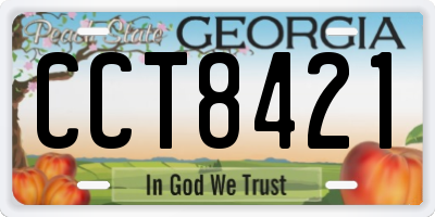 GA license plate CCT8421