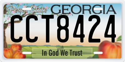GA license plate CCT8424