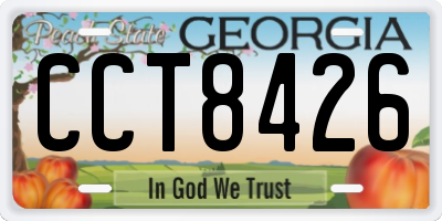 GA license plate CCT8426