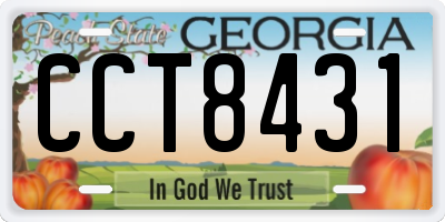 GA license plate CCT8431