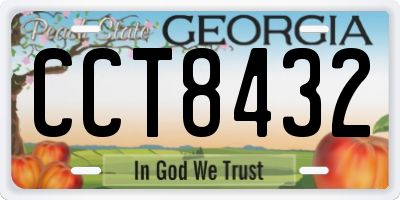 GA license plate CCT8432