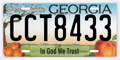 GA license plate CCT8433