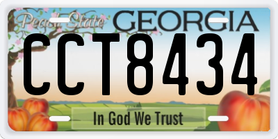 GA license plate CCT8434