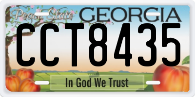 GA license plate CCT8435