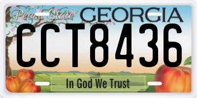 GA license plate CCT8436