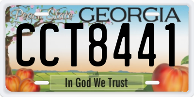 GA license plate CCT8441