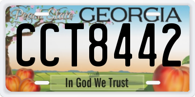 GA license plate CCT8442