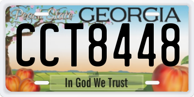 GA license plate CCT8448