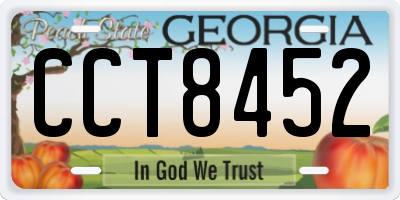 GA license plate CCT8452