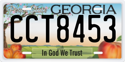 GA license plate CCT8453