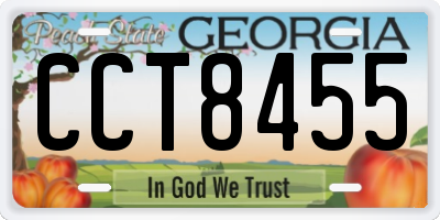GA license plate CCT8455
