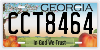 GA license plate CCT8464