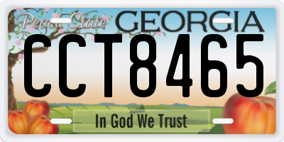 GA license plate CCT8465