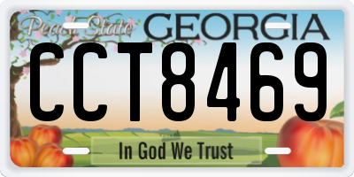 GA license plate CCT8469