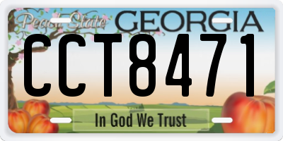 GA license plate CCT8471