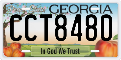 GA license plate CCT8480