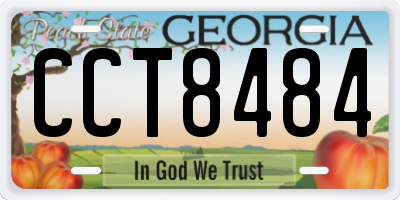 GA license plate CCT8484