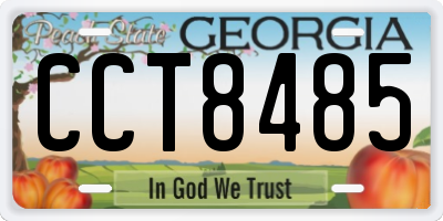 GA license plate CCT8485
