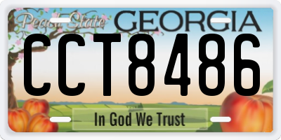 GA license plate CCT8486