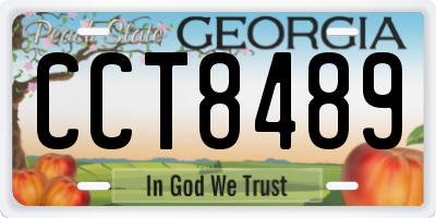 GA license plate CCT8489