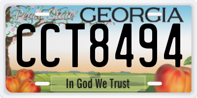 GA license plate CCT8494