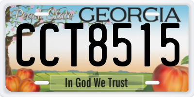 GA license plate CCT8515
