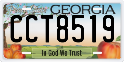 GA license plate CCT8519