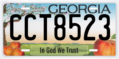 GA license plate CCT8523