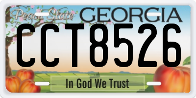 GA license plate CCT8526
